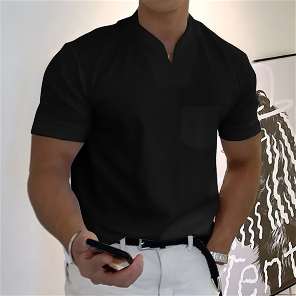 Icone™ MensShirt: Korte Mouw V-Hals Ontwerp Heren T-shirt