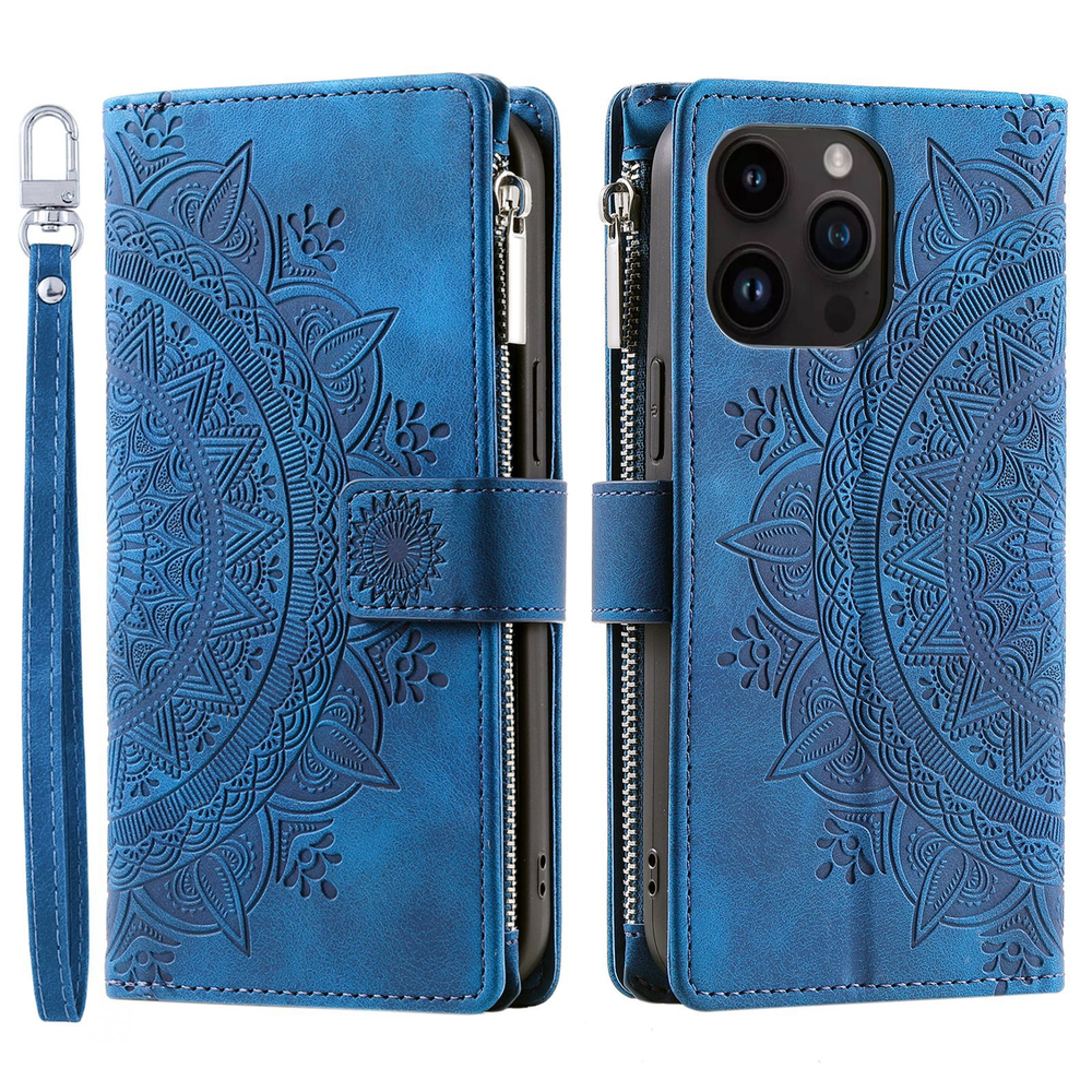 Icone™ WalletCase: Premium Reliëf Flip Cover Slanke Telefoon Portemonnee Hoes