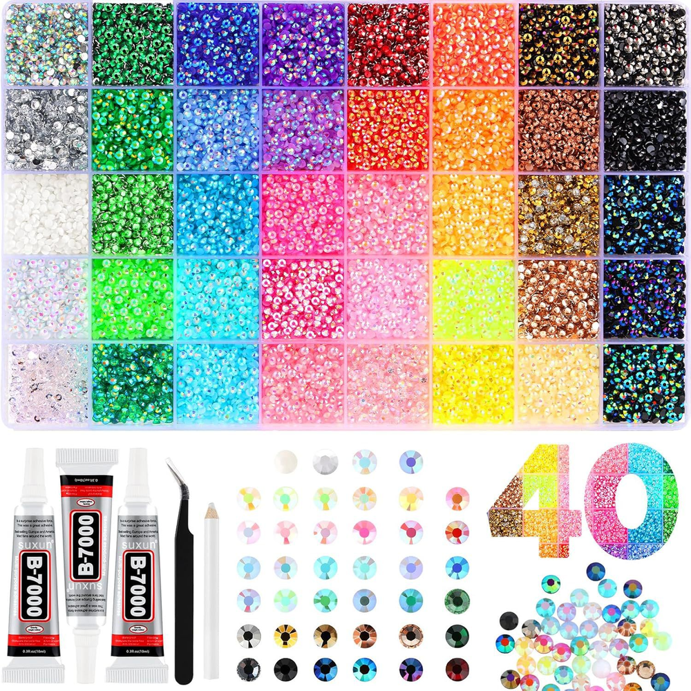 Kletshuts™ FlatRhinestones: Levendige Creatieve DIY Hars Platte Rhinestones