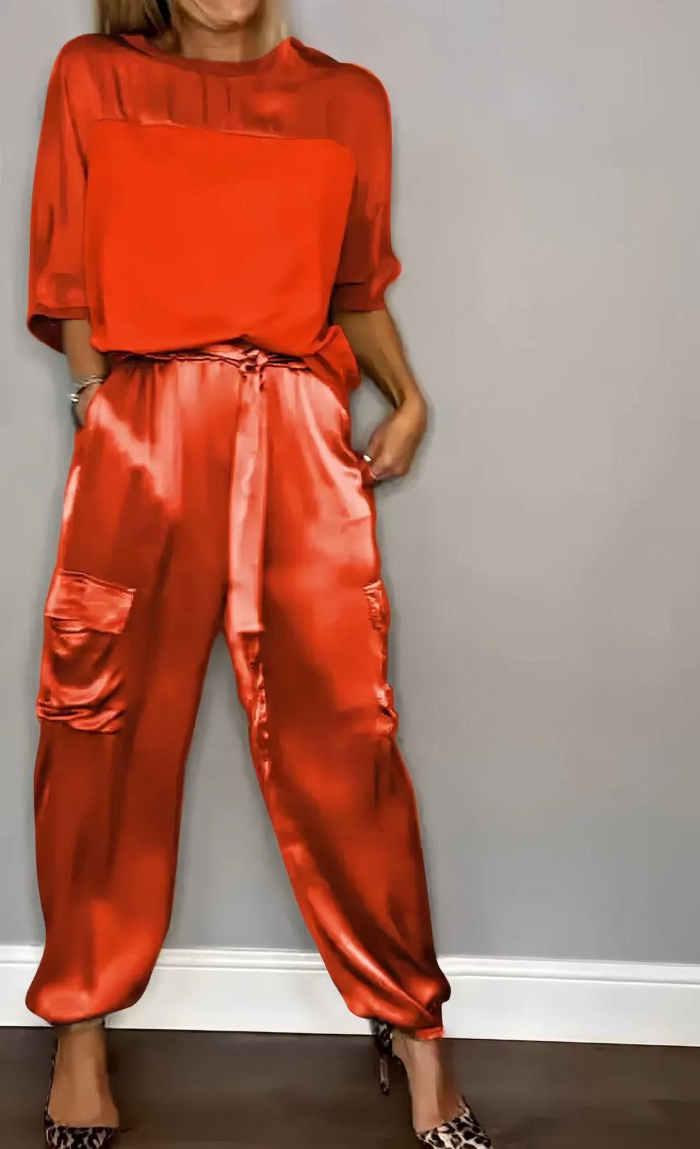 Icone™ SassySet - Twee-Delige Warme Zachte Glanzende Sassy Set