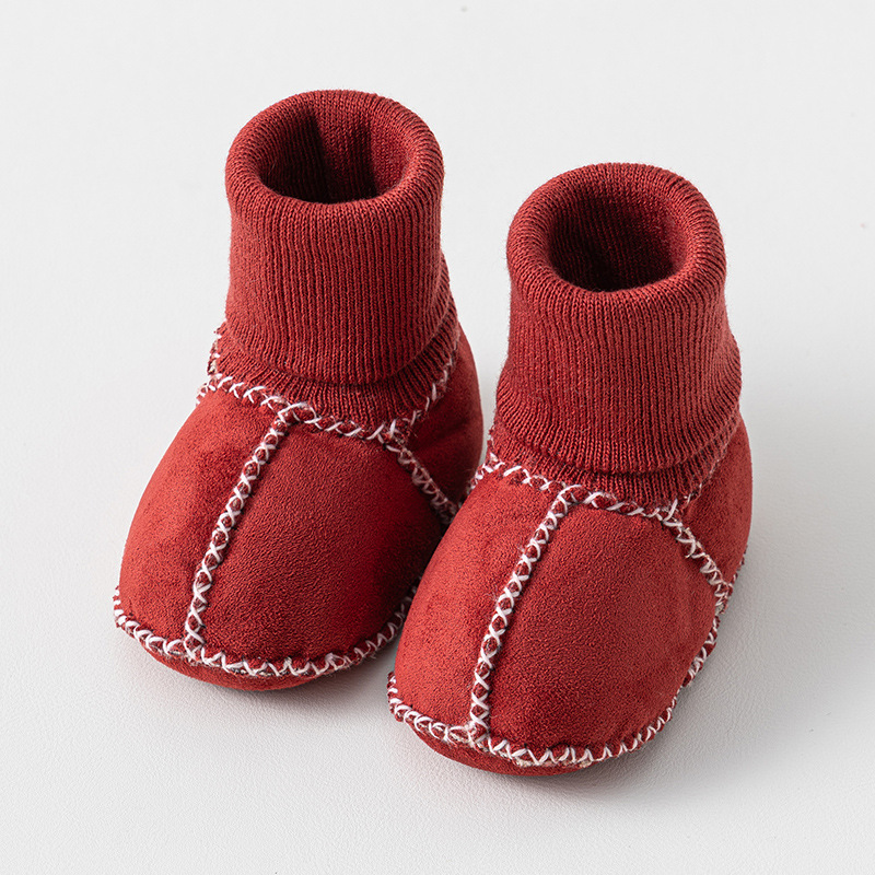 Happy™ InfantSocks 1+1 GRATIS: Elegante Warme Suède Wieg-Veilige Zuigeling Sokken