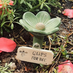 FlowerBowl 1+1 GRATIS - Tuindecoratie Bijen Drinkwater Bloembak