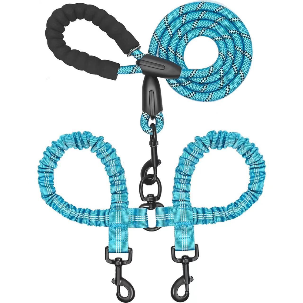 DogFri™ DogLeash: Nee Knoopvrij 360° Wervel Dubbel Wandel Hondenriem