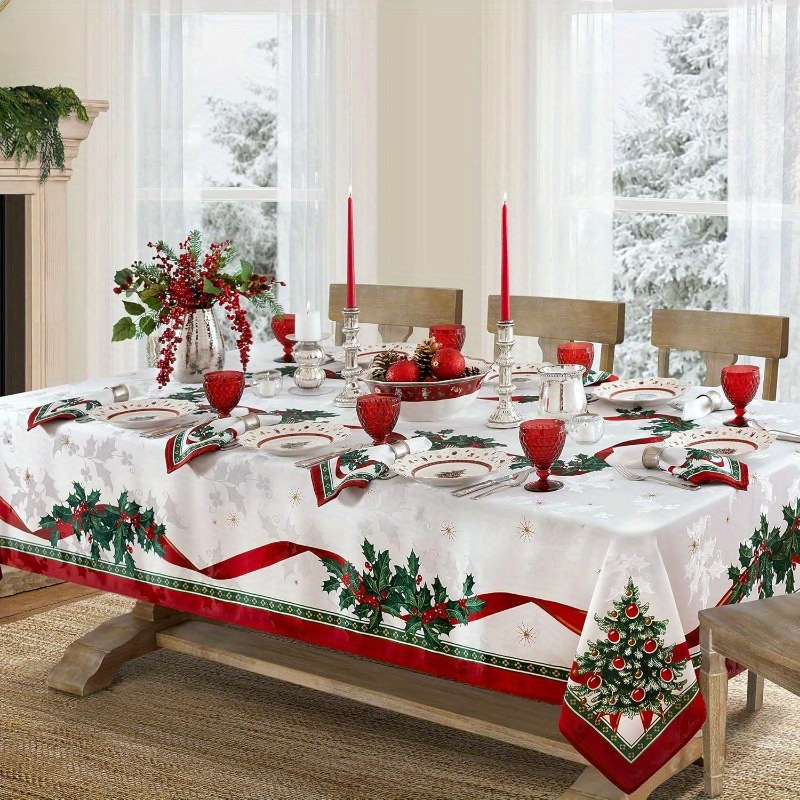 Globetrek° TableCovers: Duurzaam Rechthoekig Kerstmis Tafel Hoezen