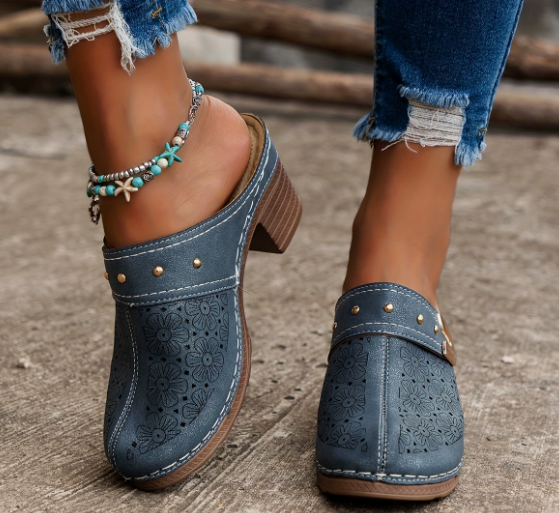 Happy™ ChunkySandals: Stijlvol Gesloten Teen Platform Instap Sandaal Stevig Sandaal