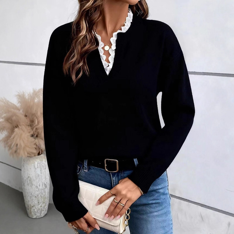 Icone™ SoftSweater: Elegante V-Hals Veelzijdige Meerkleurige Zachte Sweater Top