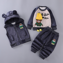 Kletshuts™ BabySet: Drie-Delige Coördinaten Teddybeer Baby Set