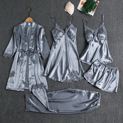 Icone™ NightwearSet: Vrouwen Stijlvolle 5-Delige Comfortabele Nachtkleding Set