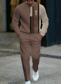 Icone™ GraphicSet: Mannen Toevallig Sportkleding Grafisch Afdrukken Trui En Broek Set