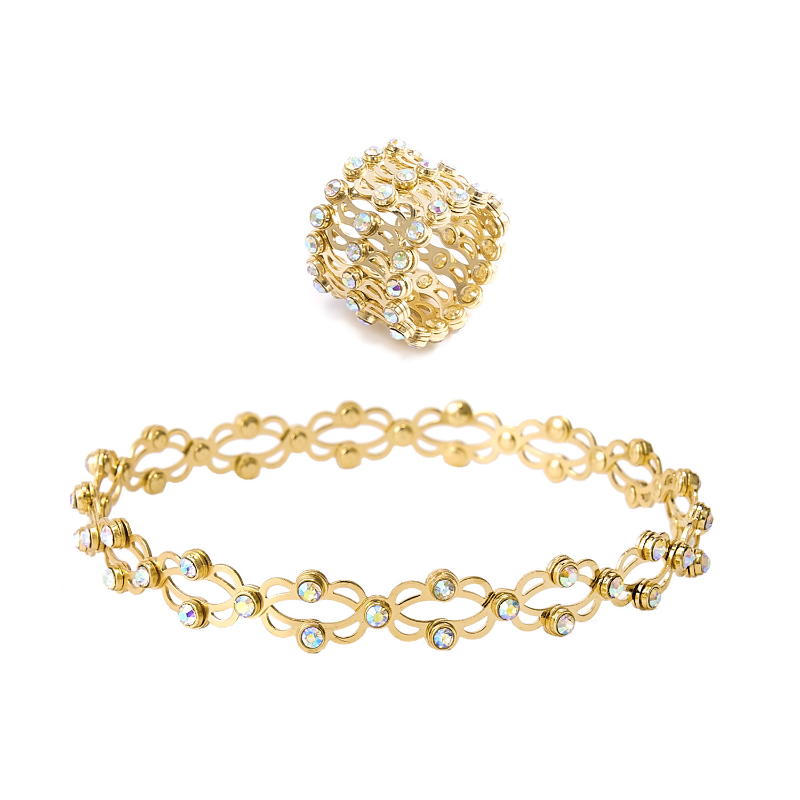 Jewelance™ FlexRing 1+1 GRATIS: Elegante Ontwerp Stijlvolle Flexibele Sieradenring Armband