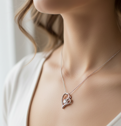 Jewelance™ ElegantNecklace: Elegante Hart Hanger Ketting Met Hartelijke Kaart Boodschap