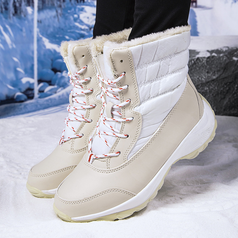 Happy™ ComfyBoots: Dames Chunky Platform Veterschoenen Hoge-Snee Comfy Laarzen