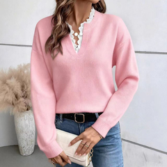 Icone™ SoftSweater: Elegante V-Hals Veelzijdige Meerkleurige Zachte Sweater Top