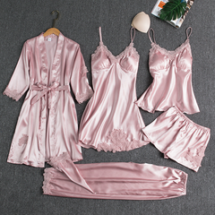 Icone™ NightwearSet: Vrouwen Stijlvolle 5-Delige Comfortabele Nachtkleding Set