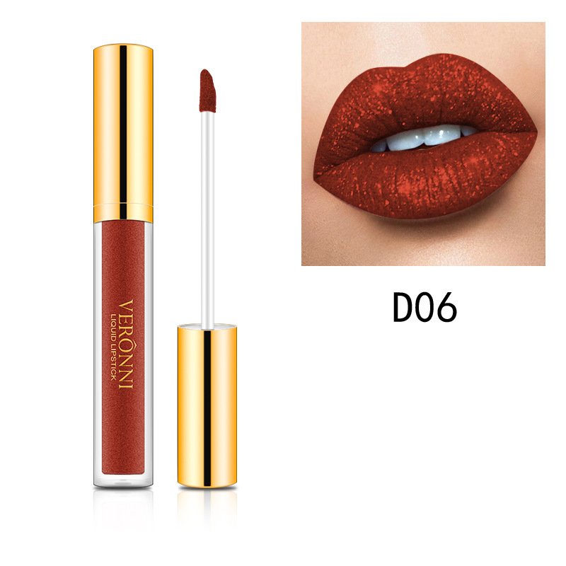 GlitterLipstick 1+1 GRATIS: Langdurige Lichtgewicht Glanzende Shimmer Vloeibare Glitter Lippenstift