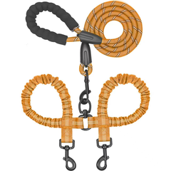 DogFri™ DogLeash: Nee Knoopvrij 360° Wervel Dubbel Wandel Hondenriem