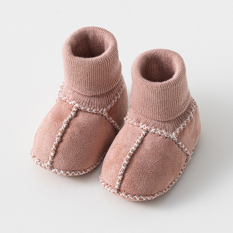 Happy™ InfantSocks 1+1 GRATIS: Elegante Warme Suède Wieg-Veilige Zuigeling Sokken
