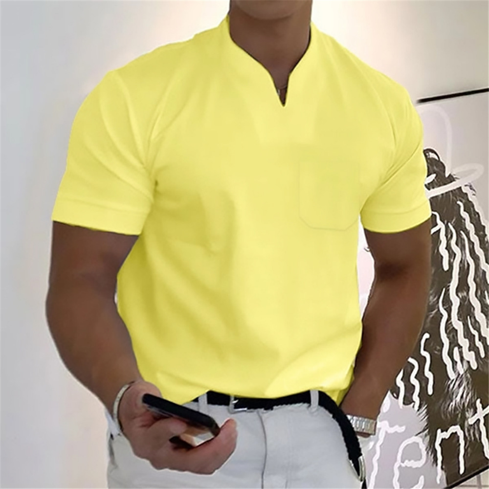 Icone™ MensShirt: Korte Mouw V-Hals Ontwerp Heren T-shirt