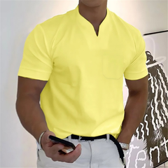 Icone™ MensShirt: Korte Mouw V-Hals Ontwerp Heren T-shirt