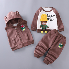 Kletshuts™ BabySet: Drie-Delige Coördinaten Teddybeer Baby Set