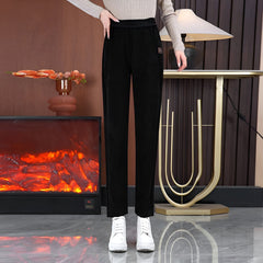 Icone™ WarmTrousers: Vrouwen Stijlvolle Hoge Taille Slanke Pasvorm Warme Broek