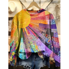 Icone™ SunsetShirt: Stijlvol Toevallig Langsleeve Levendig Zonsopgang Overhemd