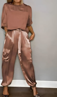 Icone™ SassySet - Twee-Delige Warme Zachte Glanzende Sassy Set