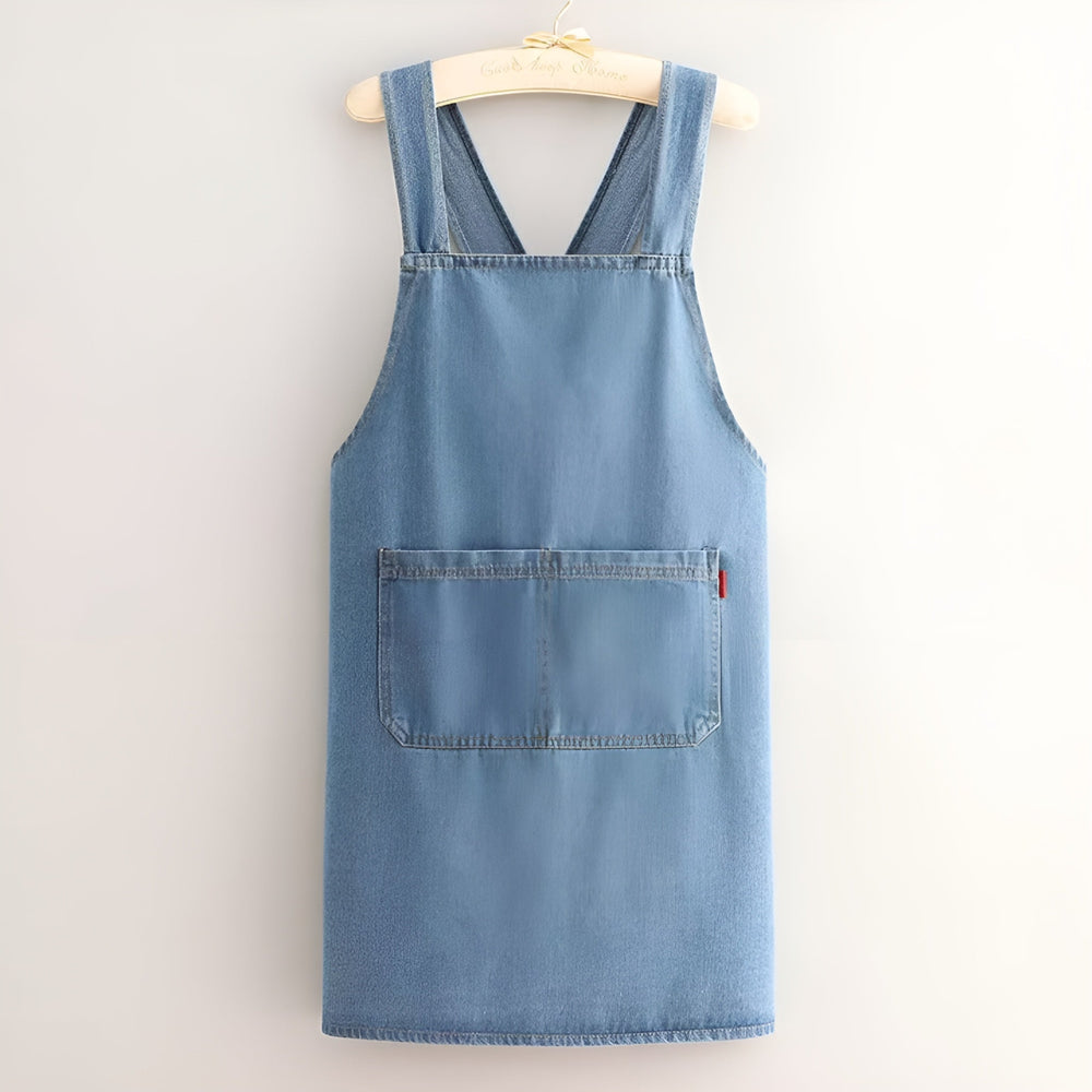 Icone™ DenimApron: Stijlvol Comfortabel Cross-Back Denim Schort