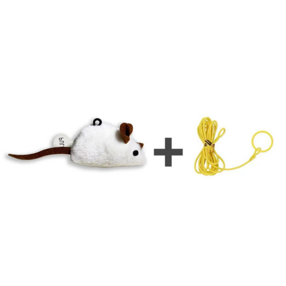 Catfri® SqueakyMouse 1+1 GRATIS: Realistisch Interactief Pluche Kattenspeeltje Piepende Muis