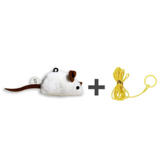 Catfri® SqueakyMouse 1+1 GRATIS: Realistisch Interactief Pluche Kattenspeeltje Piepende Muis