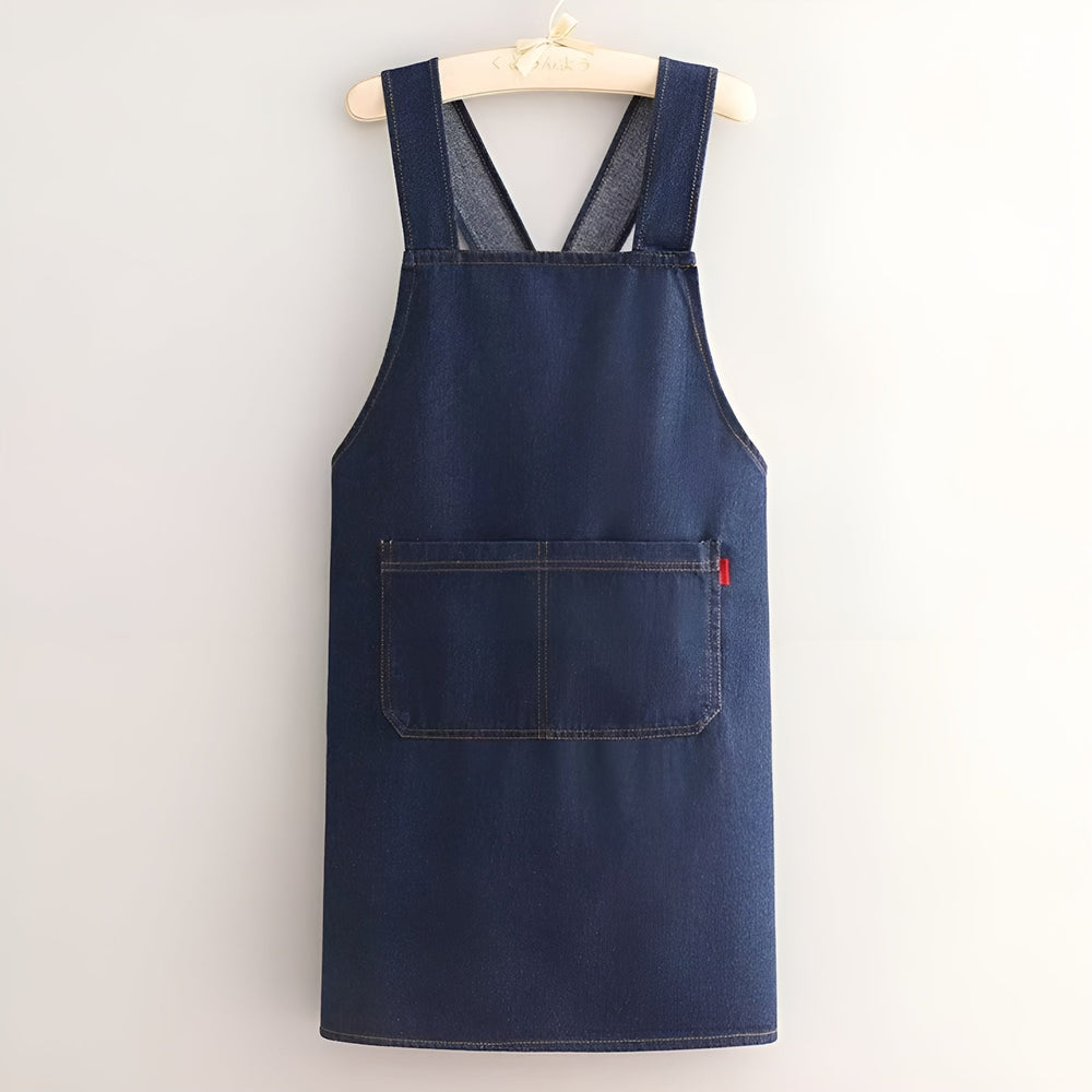 Icone™ DenimApron: Stijlvol Comfortabel Cross-Back Denim Schort