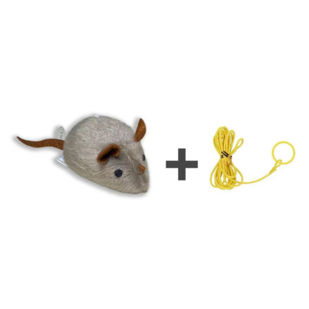 Catfri® SqueakyMouse 1+1 GRATIS: Realistisch Interactief Pluche Kattenspeeltje Piepende Muis