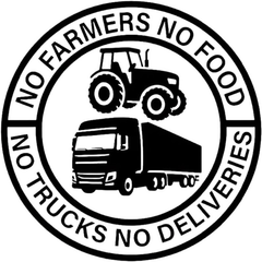 VinylStickers: Geen Boeren Geen Voedsel Truck Vinyl Stickertjes