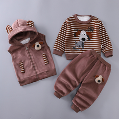 Kletshuts™ BabySet: Drie-Delige Coördinaten Teddybeer Baby Set