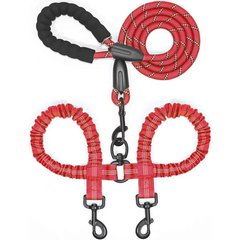 DogFri™ DogLeash: Nee Knoopvrij 360° Wervel Dubbel Wandel Hondenriem
