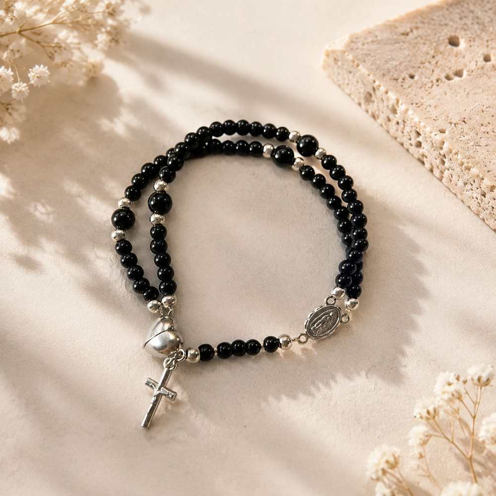 Jewelance™ RosaryBracelet 1+1 GRATIS: Magnetische Sluiting Klassieke Rozenkransarmband