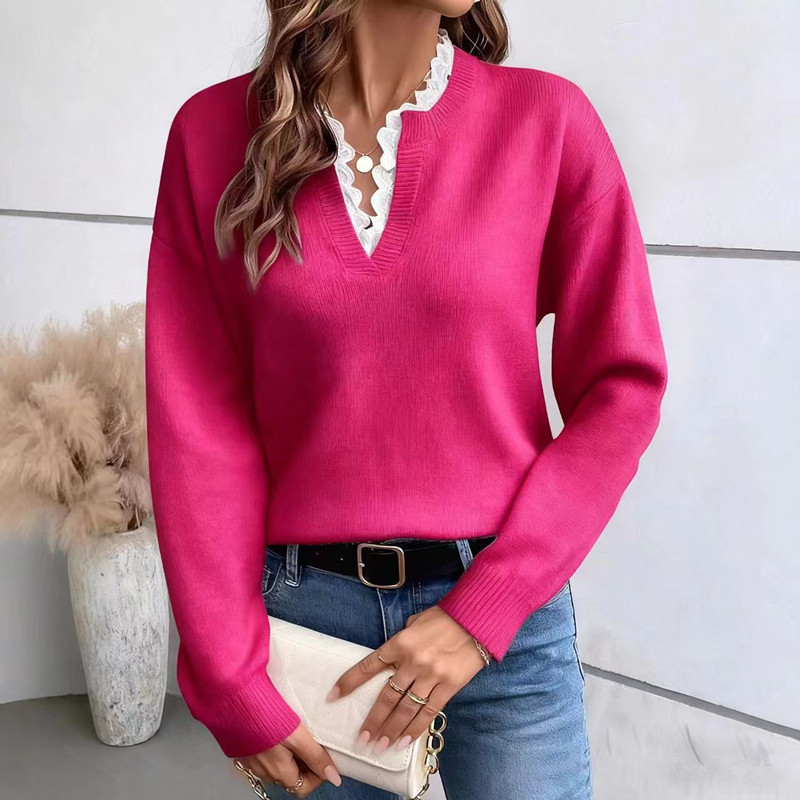 Icone™ SoftSweater: Elegante V-Hals Veelzijdige Meerkleurige Zachte Sweater Top