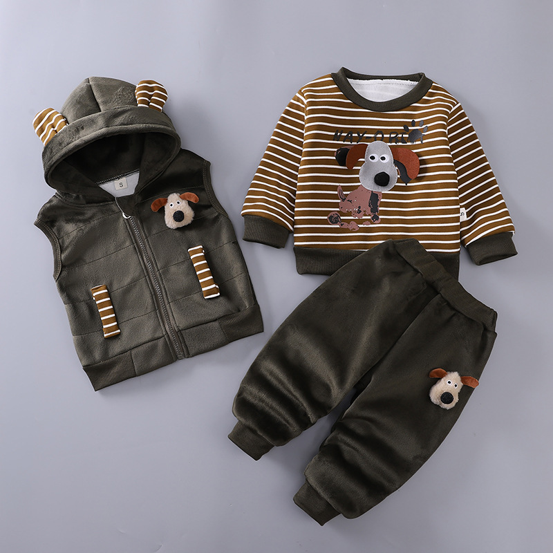 Kletshuts™ BabySet: Drie-Delige Coördinaten Teddybeer Baby Set