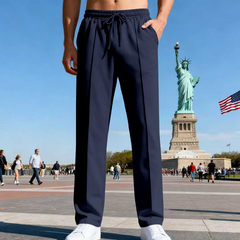 Icone™ ComfortPants: Heren Relaxed Fit Tailleband Casual Reis En Loungebroeken