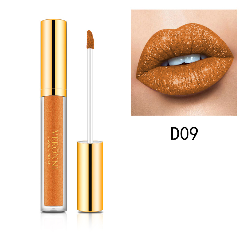 GlitterLipstick 1+1 GRATIS: Langdurige Lichtgewicht Glanzende Shimmer Vloeibare Glitter Lippenstift
