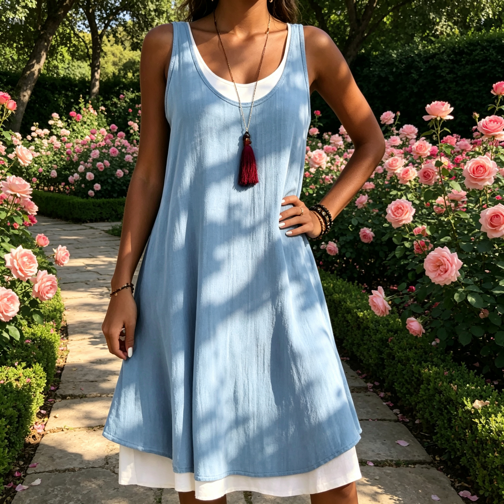Icone™ EverydayDress - Losse Pasvorm Twee Laag Ontwerp Dagelijks Gebruik Jurk