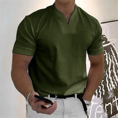 Icone™ MensShirt: Korte Mouw V-Hals Ontwerp Heren T-shirt