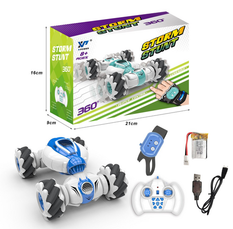 Kletshuts™ SpinningCar: 4WD Terrein-Bestendige Dubbele Controle Modus Stunt Draaiende Auto