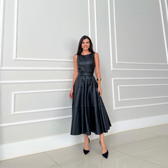 Icone™ LuxeDress: Elegante Luxe Dames Mouwloze Middellange Jurk