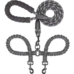 DogFri™ DogLeash: Nee Knoopvrij 360° Wervel Dubbel Wandel Hondenriem