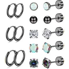 Jewelance™ StudEarrings: Minimalistisch Kraakbeen Piercing Stud Oorbellen Set