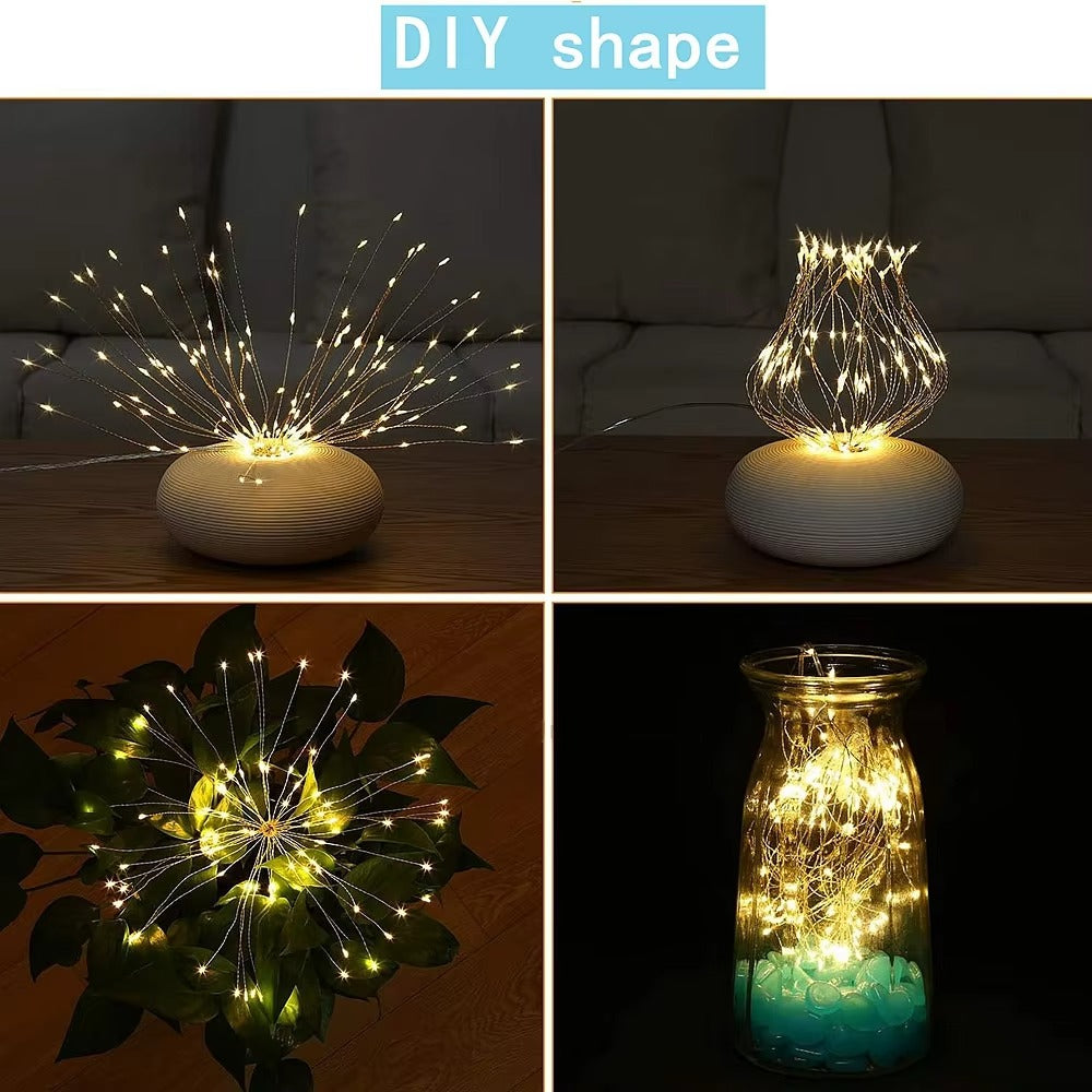 Ledsen™ FireworkLamp: Flexibele Zonne-Energie Vuurwerkstijl Lamp