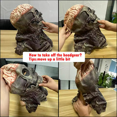 SkeletonMask: Realistisch Eng Skelet Halloweenmasker Kostuum