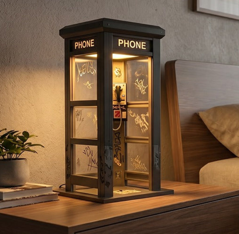 Ledsen™ TelephoneLamp: Vintage Miniatuur Telefooncel Lamp