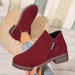 Happy™ AnkleBoots - De Hele Dag Comfort Stijlvolle Lage Hakken Enkellaarzen